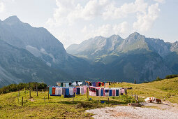 Clotheslines, Karwendel range, Tyrol, Austria