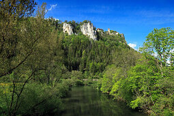 Werenwag castle, Upper Danube nature park, Danube river, Baden-Württemberg, Germany