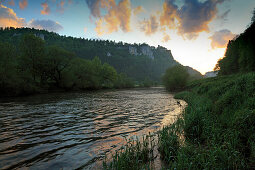 Werenwag castle, Upper Danube nature park, Danube river, Baden-Württemberg, Germany