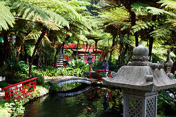 Oriental garden in Jardim do Monte, Funchal, Madeira, Portugal