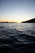 View at Kornati archipelago at sunset, Croatia, Europe
