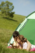 Happy Couple Camping