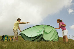 Happy Couple Camping