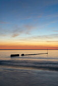 Sunset over North Sea, Sylt island, Schleswig-Holstein, Germany