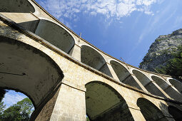 Kalte Rinn viaduct, Semmering railway, UNESCO World Heritage Site Semmering railway, Lower Austria, Austria