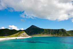 Haukland beach, Vestvågøya island, Lofoten Islands, North Norway, Norway