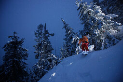 Downhill skiing, Grouse Mountain, British Columbia, Canada