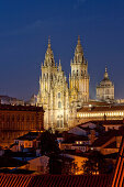 Cathedral of Santiago de Compostela, Camino Frances, Way of St. James, Camino de Santiago, pilgrims way, UNESCO World Heritage Site, European Cultural Route, province of La Coruna, Galicia, Northern Spain, Spain, Europe