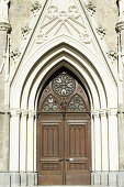 Church door of monastery Admont, valley of Ennstal, Ennstal bicycle route, Styria, Austria