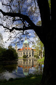 Blick auf den Maschteich und das Neue Rathaus, Hannover, Niedersachsen, Deutschland, Europa