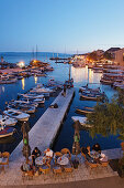 Restaurant at harbor, Bol, Brac, Split-Dalmatia county, Croatia