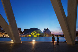 Hemisferic and Palau de les Arts Reina Sofia opera, City of Arts and Science, Province Valencia, Valencia, Spain