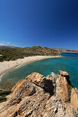 Palmenstrand von Vai, größter natürlicher Palmenhain Europas, Vai, Präfektur Lasithi, Kreta, Giechenland