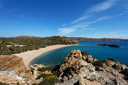 Palmenstrand von Vai, größter natürlicher Palmenhain Europas, Vai, Präfektur Lasithi, Kreta, Giechenland