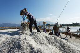 Salt production, Doc Let Beach, Nha Trang, Khanh Ha, Vietnam