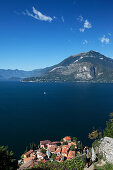 Castello di Vezio, view over Lake Como, Varenna, Lake Como, Lombardy, Italy
