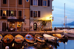 Boats, Harbor, Castelletto di Brenzone, Lake Garda, Veneto, Italy