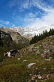 Hiking, Monte Rosa Massif, Alagna, Valsesia, Piedmont, Italy