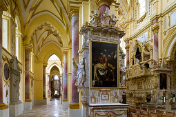 Klosterkirche Ebrach, ein ehemaliges Kloster der Zisterzienser in Ebrach, Oberfranken, Bayern, Deutschland, Europa