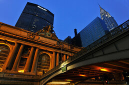 Pershing Square, Grand Central Station, Chrysler building, Manhattan, New York City, New York, USA, North America, America
