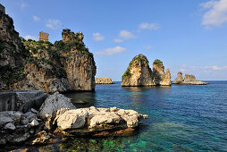 Sicily, Italy, Rocky Coast of Scopello, Scopello, Mediterranean Sea, Sicily, Italy