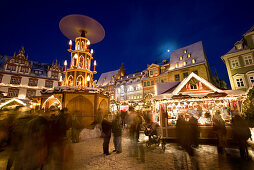 Weihnachtsmarkt auf dem Marktplatz, Coburg, Franken, Bayern, Deutschland