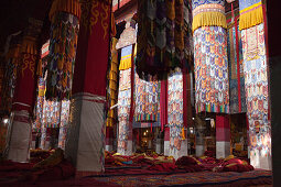 Prayers hall at Drepung monastery near Lhasa, Tibet Autonomous Region, People's Republic of China