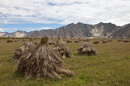 Landschaft im Transhimalaya-Gebirge bei Lhasa, autonomes Gebiet Tibet, Volksrepublik China