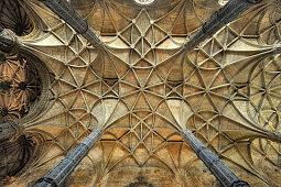 Deckengewölbe im Hieronimuskloster, Lissabon, Portugal, Europa
