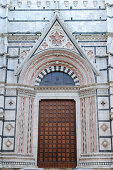 Entrance of Siena cathedral, Siena, UNESCO World Heritage Site Siena, Tuscany, Italy