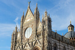 Facade of Siena cathedral, Siena, UNESCO World Heritage Site Siena, Tuscany, Italy