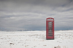 Telephone Box in Remote Location, Spalding, Lincs, UK