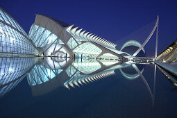 L'Hemisferic, Museo de las Ciencias Príncípe Felipe und Ágor, Architekt Santiago Calatrava, Valencia, Spanien