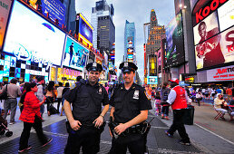 Two policemen, Times Square, Manhattan, New York City, USA