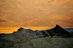 Zabriskie Point, Death Valley National Park, the hottest and driest of the national parks in the USA, California, USA