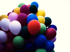Bunch of Colorful Helium Balloons
