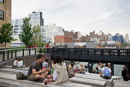 Urban theater, High Line Park, Meatpacking District, Manhattan, New York City, New York, USA