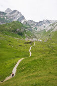 Track to Meglisalp, Alpsteingebirge, Saentis, Appenzeller Land, Switzerland, Europe