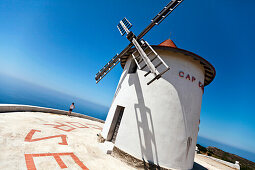 Moulin Mattei windmill on the tip of Cap Course, Corsica, France