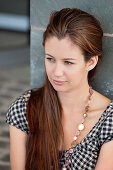 Close-up of a woman day dreaming