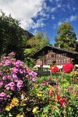 Farmhouse with garden, Meiringen, Bernese Oberland, canton of Bern, Switzerland
