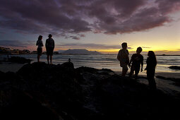 Evening at Bloubergstrand with views of Table Mountain and Cape Town, Western Cape, South Africa, RSA, Africa
