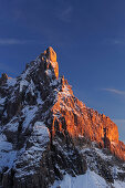 Cimon della Pala im letzten Licht, Palagruppe, Dolomiten, UNESCO Weltnaturerbe Dolomiten, Trentino, Italien, Europa