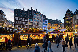 Christmas market and historic quarter, Strasbourg, Alsace, France