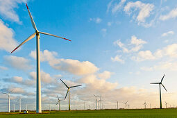 Wind turbines in Northfriesland, Germany