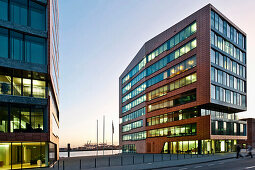 Grosse Elbstrasse, modern architecture in Hafencity, Hamburg, Germany