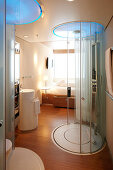 Room with rain shower, Citizen M Hotel, Amsterdam, Netherlands