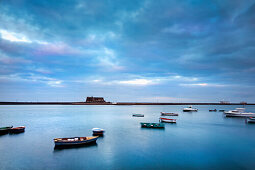 Abendlicht, Castillo de San Gabriel, Arrecife, Lanzarote, Kanarische Inseln, Spanien, Europa