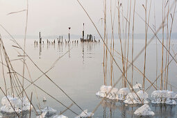 Lake Constance in winter, near Ueberlingen, Baden-Wurttemberg, Germany