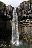Svartifoss Wasserfall, Skaftafell Nationalpark, Island, Skandinavien